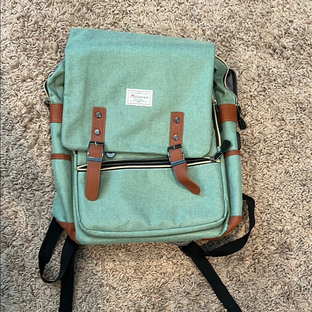 Green and Brown Backpack
